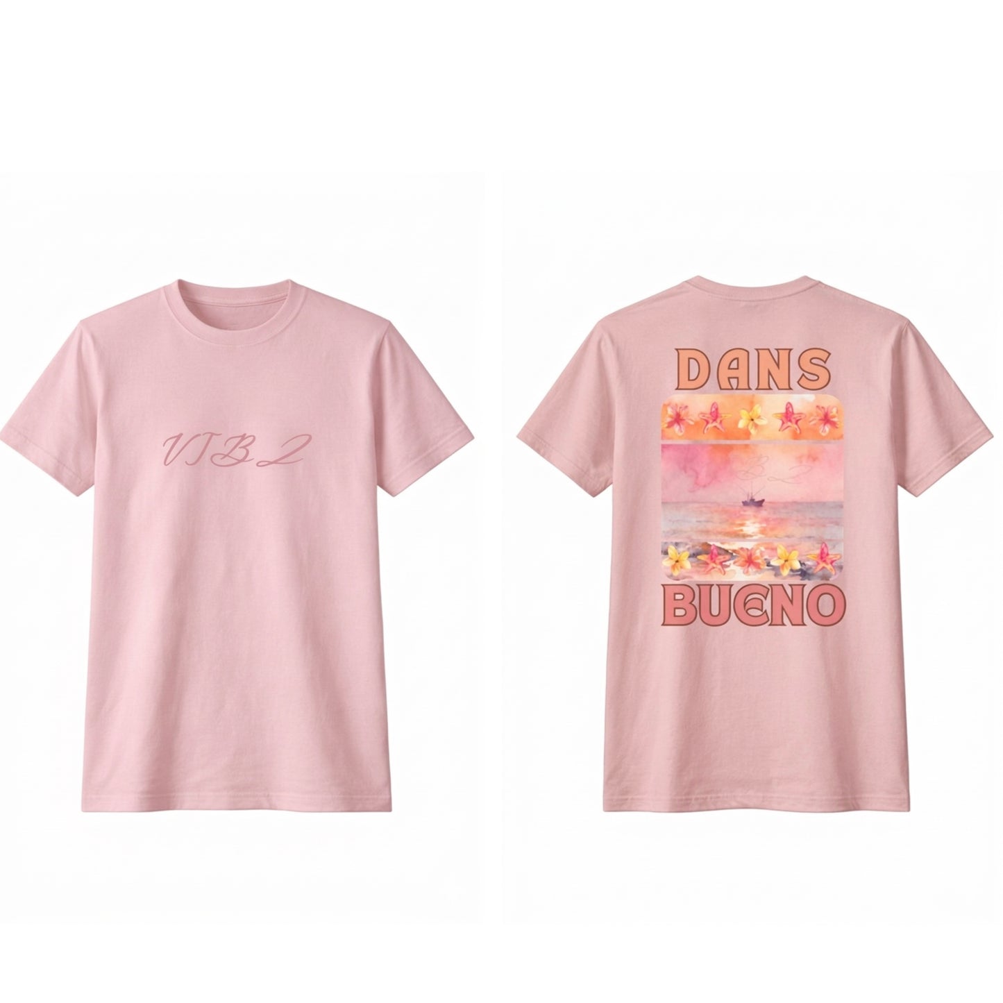T-Shirt Rose "Dans Bueno" – Édition Sunset Tropical