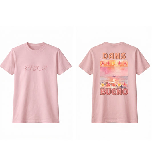T-Shirt Rose "Dans Bueno" – Édition Sunset Tropical